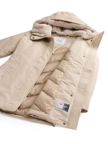 Woolrich Parka puchowa "Boulder" w kolorze beżowym