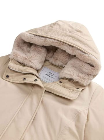 Woolrich Parka puchowa "Boulder" w kolorze beżowym