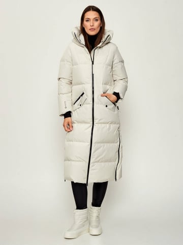 Woolrich Płaszcz puchowy "GTX" w kolorze kremowym