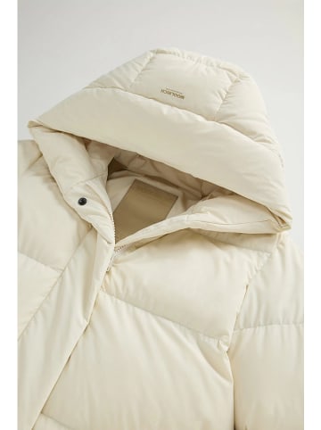 Woolrich Płaszcz puchowy "Cloud Madison" w kolorze kremowym