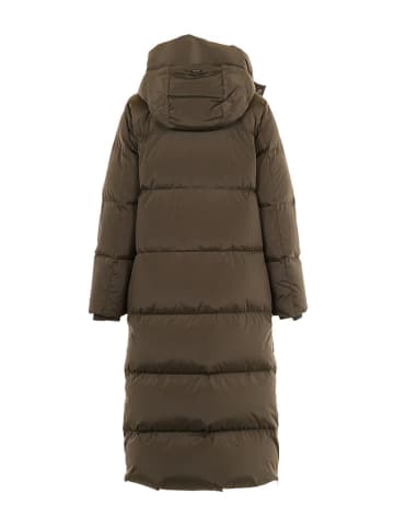 Woolrich Płaszcz puchowy "Kelly" w kolorze ciemnobrązowym