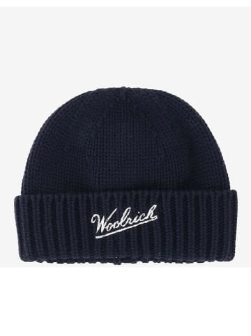 Woolrich Merinowollen muts donkerblauw