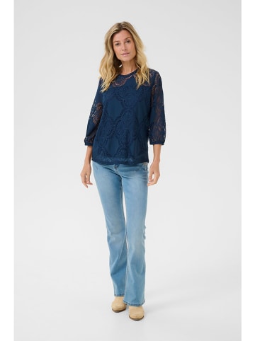 Cream Bluse in Dunkelblau