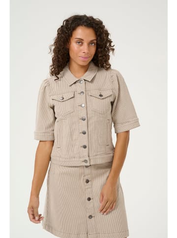 CULTURE Kurtka dżinsowa w kolorze beżowym