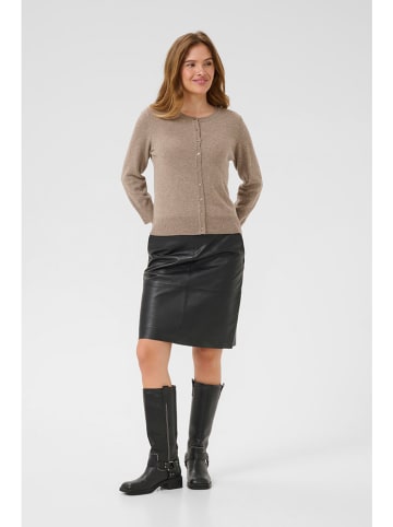 CULTURE Wollen vest taupe