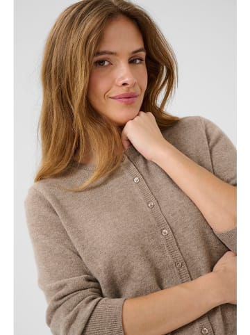 CULTURE Wollen vest taupe