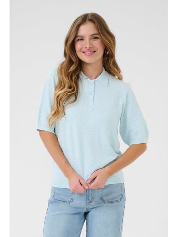 Kaffe Poloshirt in Hellblau