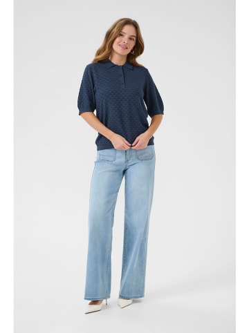 Kaffe Poloshirt in Dunkelblau