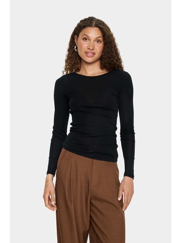 SAINT TROPEZ Longsleeve in Schwarz