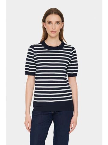 SAINT TROPEZ Strickshirt in Schwarz