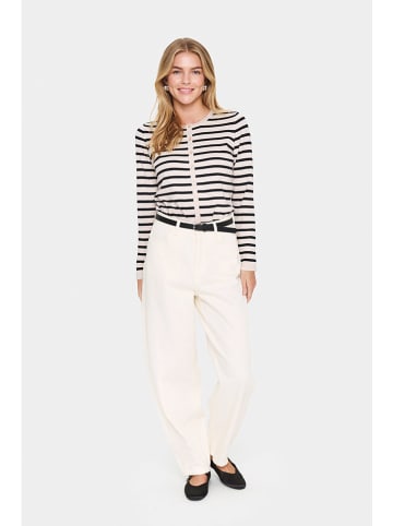 SAINT TROPEZ Cardigan in Rosa/ Schwarz