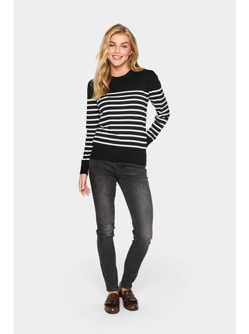 SAINT TROPEZ Pullover in Schwarz
