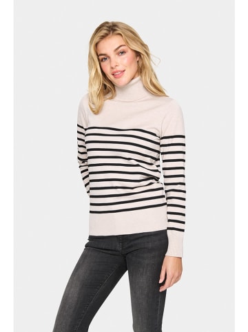 SAINT TROPEZ Rollkragenpullover in Beige