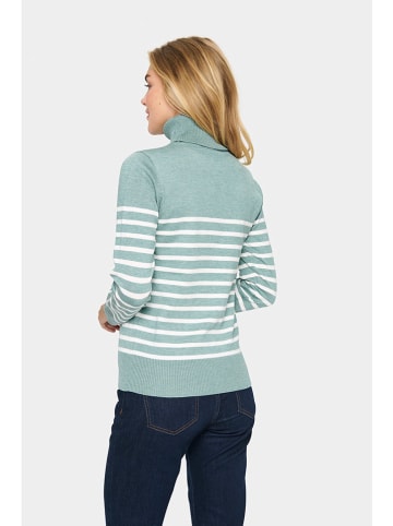 SAINT TROPEZ Rollkragenpullover in Türkis