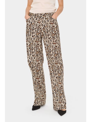 SAINT TROPEZ Hose in Beige/ Schwarz