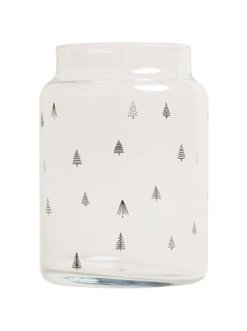 Eulenschnitt Vase "Tannen" in Transparent/ Schwarz - (H)14 x Ø 10 cm