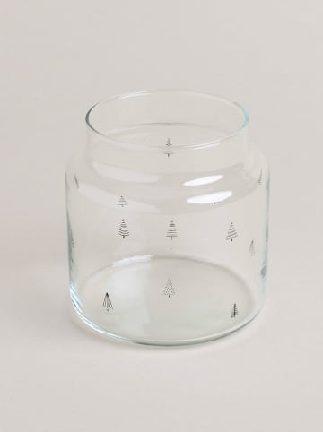 Eulenschnitt Vase "Tannen" in Transparent/ Schwarz - (H)10 x  Ø 9,5 cm