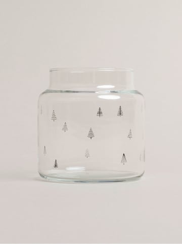 Eulenschnitt Vase "Tannen" in Transparent/ Schwarz - (H)10 x  Ø 9,5 cm