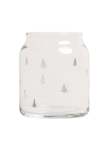 Eulenschnitt Vase "Tannen" in Transparent/ Schwarz - (H)8 x Ø 7,5 cm
