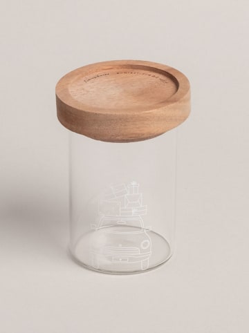 Eulenschnitt Vorratsglas "Christmas Car" in Transparent/ Hellbraun - 170 ml