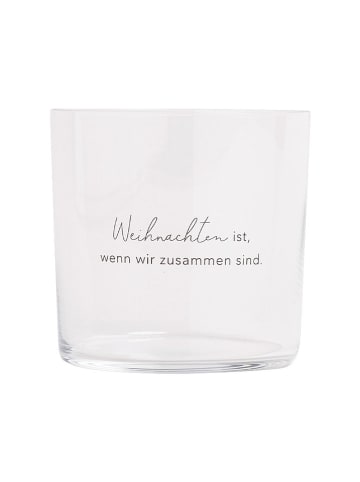 Eulenschnitt Trinkglas "Weihnachten ist" - 350 ml