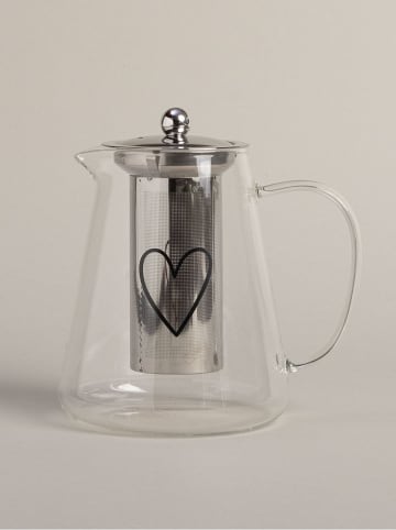 Eulenschnitt Teekanne "Herz" in Ohne Farbe/ Schwarz - 1,2 l