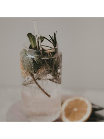 Eulenschnitt 4er-Set: Trinkhalme "Smiley" - (H)20 cm