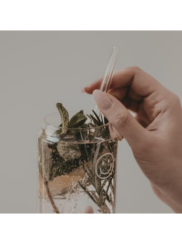 Eulenschnitt 4er-Set: Trinkhalme "Smiley" - (H)20 cm