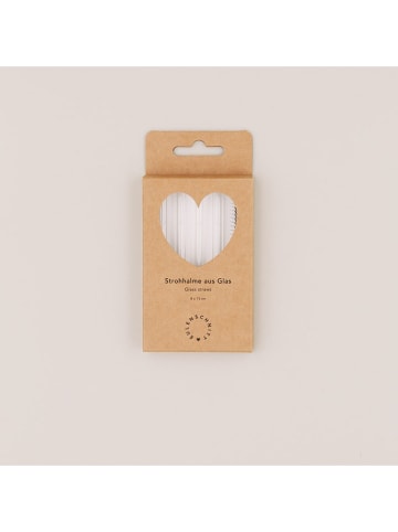 Eulenschnitt 4er-Set: Trinkhalme "Smiley" - (H)13 cm