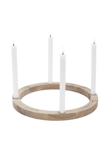 Eulenschnitt Adventskranz in Natur - Ø 36 cm