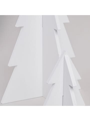 Eulenschnitt 3er Set: Dekofiguren "Tannenbäume" in Weiß