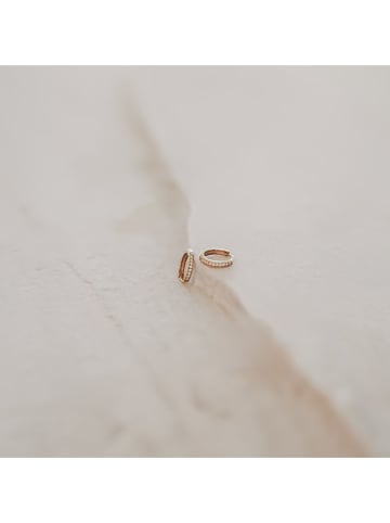 Eulenschnitt Vergold. Creolen mit Edelsteinen