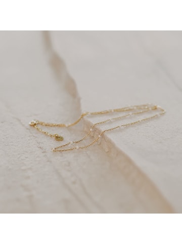 Eulenschnitt Vergold. Halskette "Lini" mit Schmuckelementen - (L)40 cm