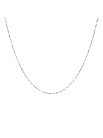 Eulenschnitt Silber-Halskette "Lini" mit Schmuckelementen - (L)40 cm