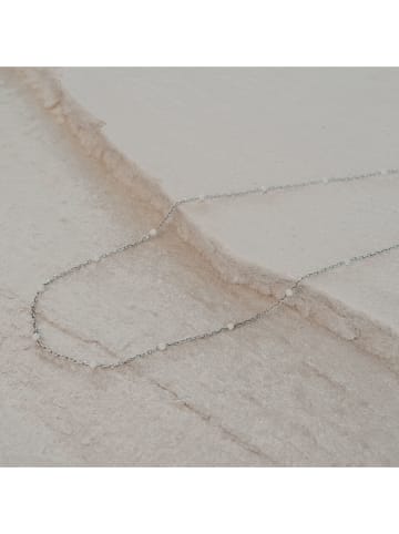 Eulenschnitt Silber-Halskette "Lini" mit Schmuckelementen - (L)40 cm