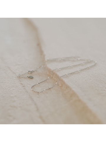 Eulenschnitt Silber-Halskette "Lini" mit Schmuckelementen - (L)40 cm