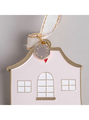 Eulenschnitt Baumschmuck "Haus" in Rosa - (B)5 x (H)9,5 cm