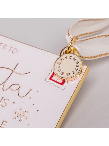 Eulenschnitt Baumschmuck "Weihnachtsbrief" in Rosa - (B)6 x (H)4,2 cm