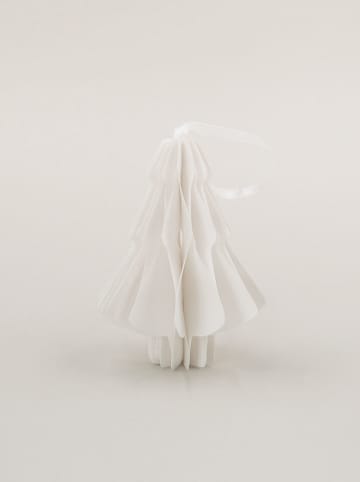 Eulenschnitt 3er-Set: Papieranhänger "Tanne" in Creme - (H)7 cm