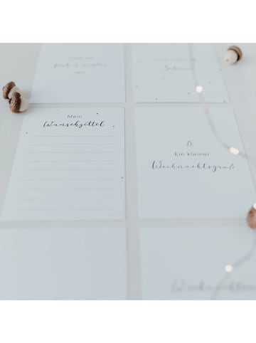 Eulenschnitt 6er-Set: Grußkarten "Weihnachtssprüche"