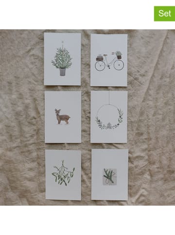 Eulenschnitt 6er-Set: Grußkarten "Christmas"