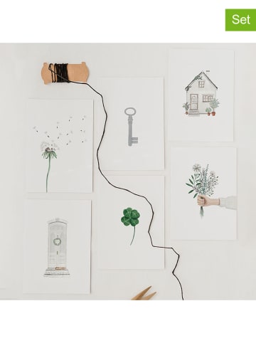 Eulenschnitt 6er-Set: Grußkarten "Wishes"