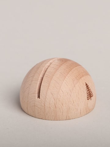 Eulenschnitt Kartenständer "Tanne" in Natur - (B)4 x (H)2,5 cm