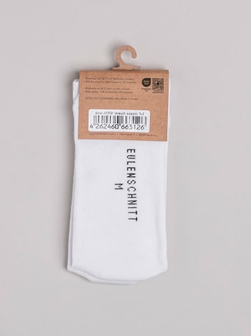 Eulenschnitt Socken "Stern" in Weiß