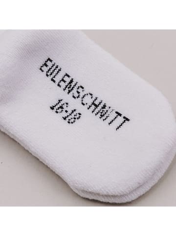 Eulenschnitt Socken "Kleiner Bruder" in Weiß