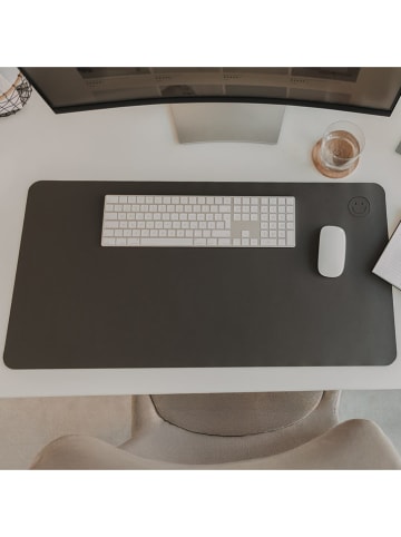 Eulenschnitt Schreibtischunterlage "Smiley" in Anthrazit - (B)80 x (H)40 cm