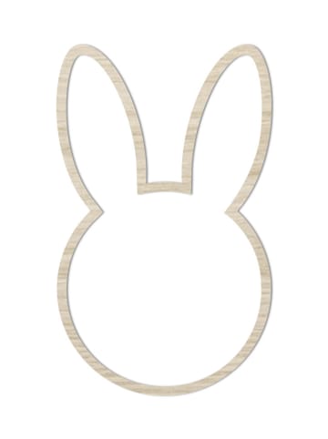 Eulenschnitt Holzkranz "Hase" - (L)23 x (B)14 cm