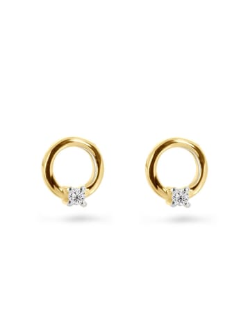 OR Carats Gouden oorstekers met diamanten