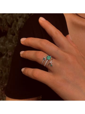 OR Carats Witgouden ring met diamanten en edelsteen