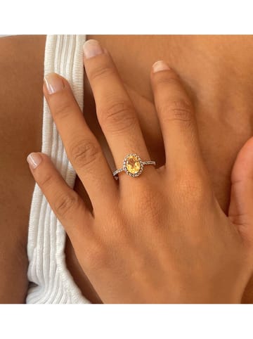 OR Carats Gouden ring met diamanten en edelsteen